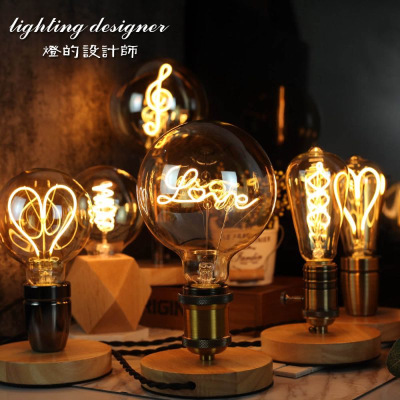 Custom Text Vintage Edison Led Lamp - Image 2