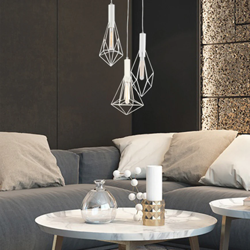 Metal Pendant Lamp (Small/Large Diamond) - Image 5