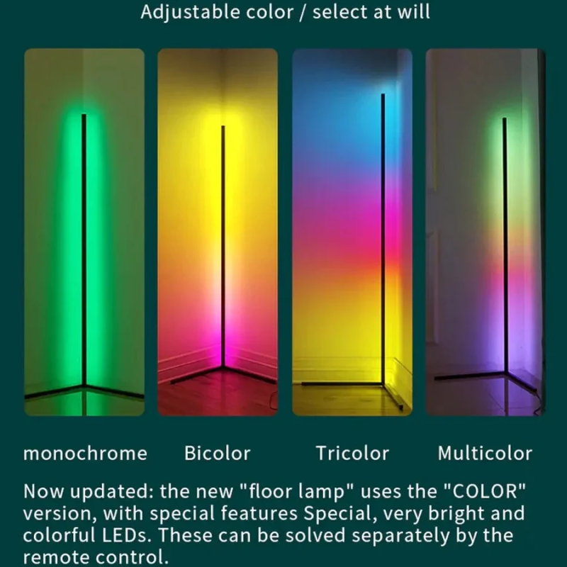 MINIMAL RGB Dimmer Corner Floor Lamp - Image 4