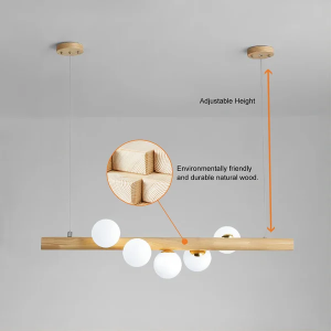 Linearc Modern Linear Island Light Glass Globe 5-Light - Image 8