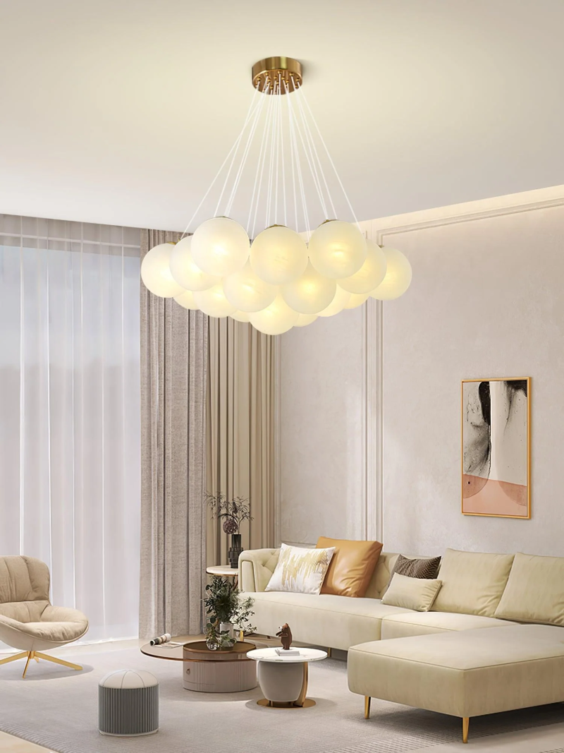 Glass Cluster Chandelier - Image 4