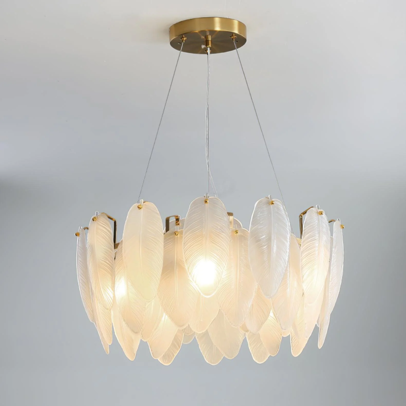 Glass Feather Chandelier - Image 10
