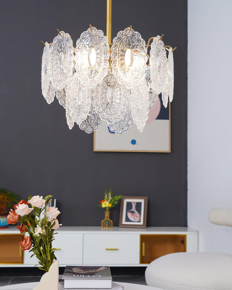 Wavy Glass Chandelier - Image 4