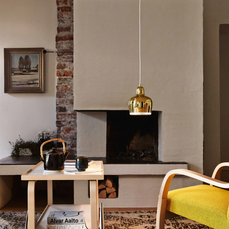 A330S Golden Bell Pendant Lamp by Alvar Aalto for Artek - Image 2