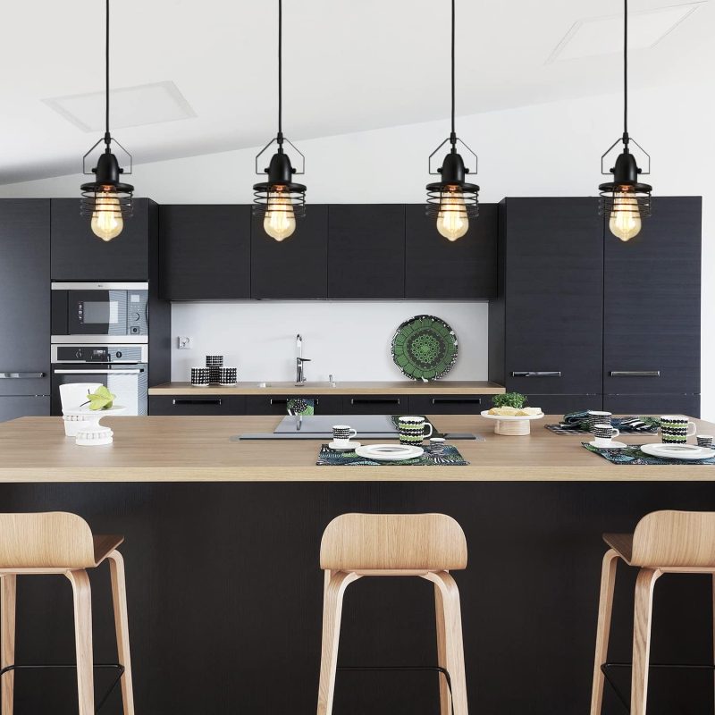 Industrial Black Pendant Light - Image 10