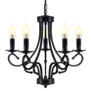 5 Light Iron Ceiling Light Vintage Chandelier - Image 2