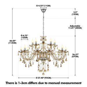 K9 Crystal Chandelier 15 Lights Crystal Ceiling Lamp - Image 8