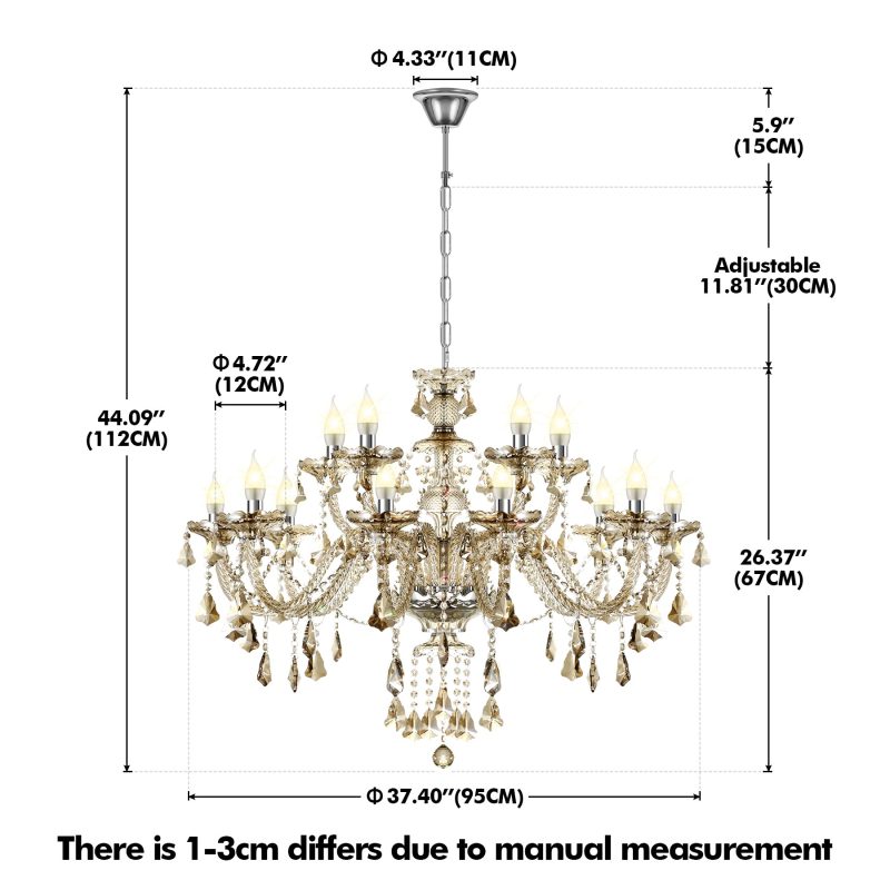 K9 Crystal Chandelier 15 Lights Crystal Ceiling Lamp - Image 8