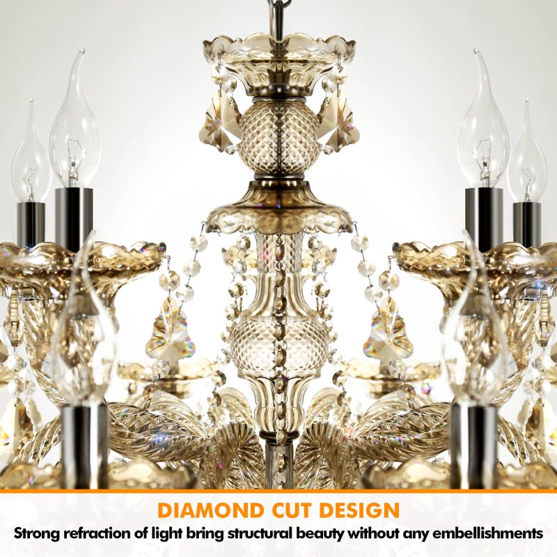 K9 Crystal Chandelier 15 Lights Crystal Ceiling Lamp - Image 9