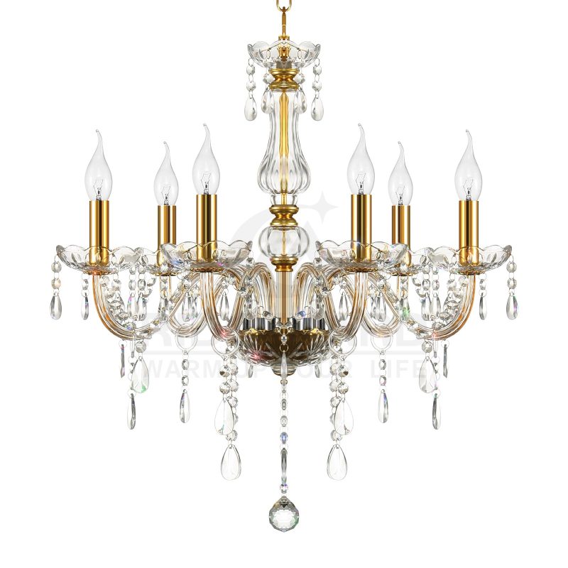 Crystal Chandelier 6 Lights K9 Crystal - Image 2
