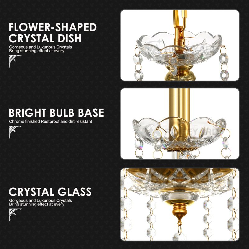 Crystal Chandelier 6 Lights K9 Crystal - Image 9