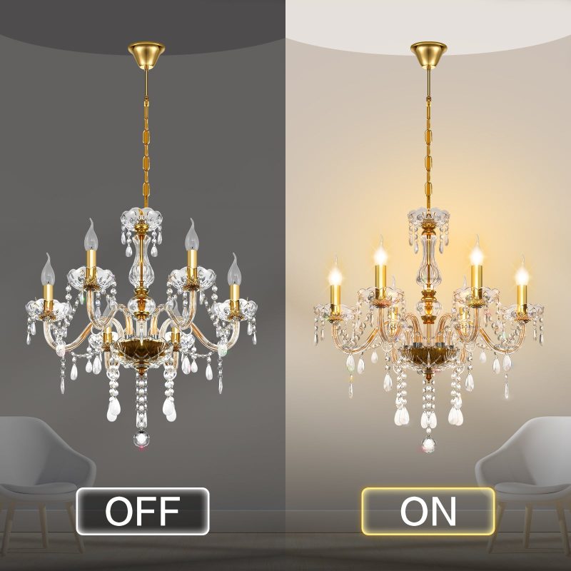 Crystal Chandelier 6 Lights K9 Crystal - Image 6