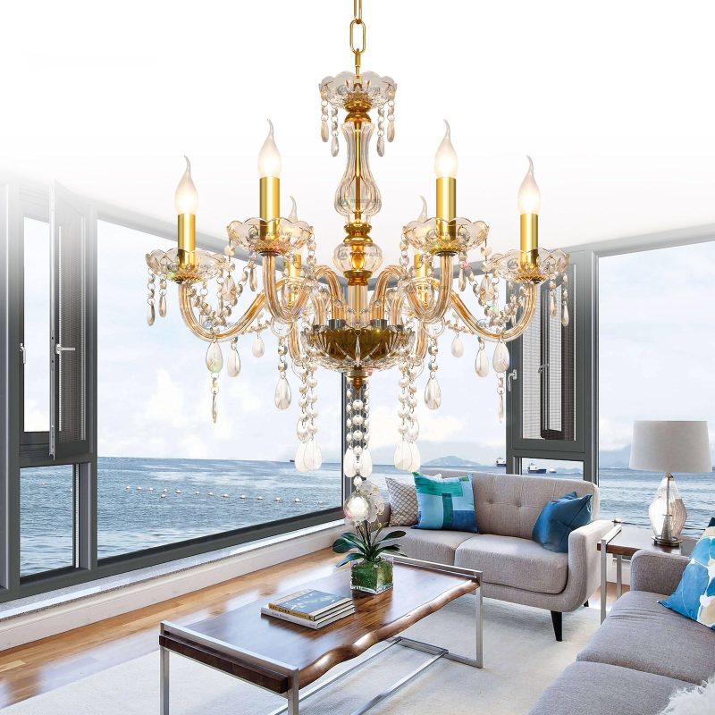Crystal Chandelier 6 Lights K9 Crystal - Image 5