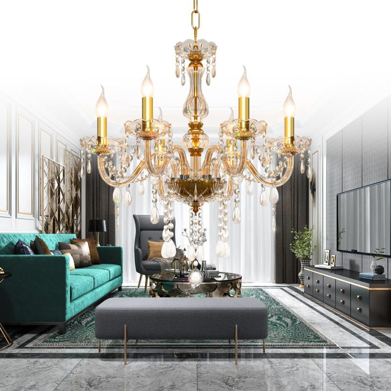 Crystal Chandelier 6 Lights K9 Crystal - Image 4