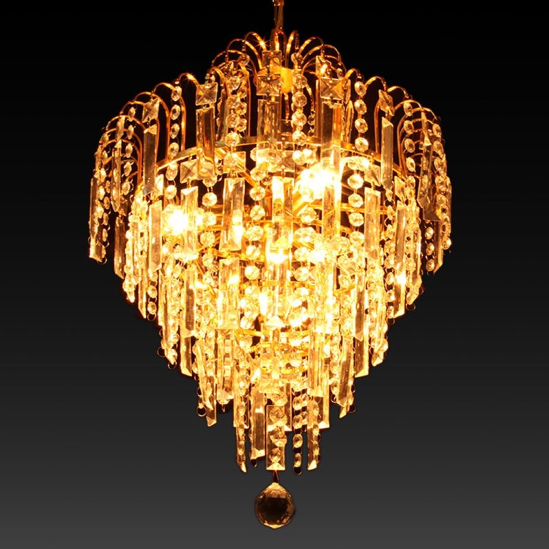 K5 Gold  Crystal Ceiling Lamp 4 Lights - Image 6