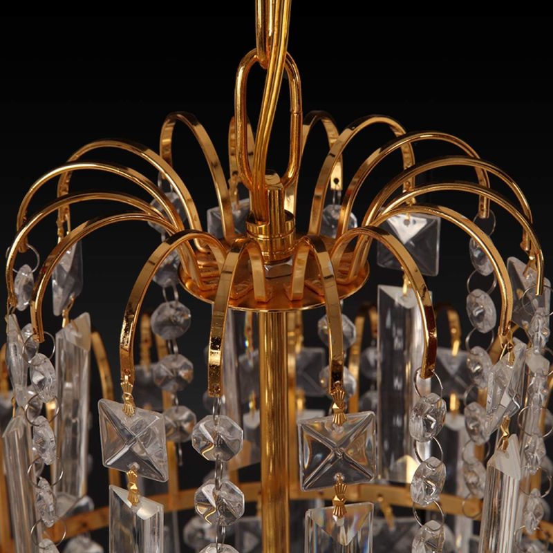 K5 Gold  Crystal Ceiling Lamp 4 Lights - Image 9