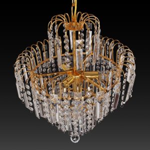 K5 Gold  Crystal Ceiling Lamp 4 Lights - Image 4