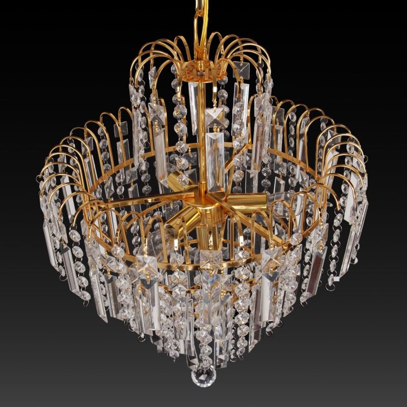 K5 Gold  Crystal Ceiling Lamp 4 Lights - Image 4