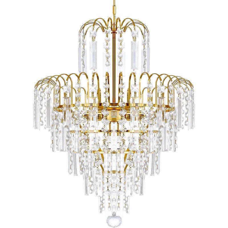 K5 Gold  Crystal Ceiling Lamp 4 Lights - Image 2