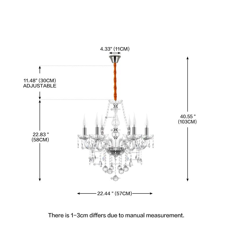 6 Heads K9 Crystal Chandelier Light - Image 5