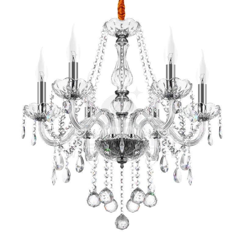 6 Heads K9 Crystal Chandelier Light - Image 2