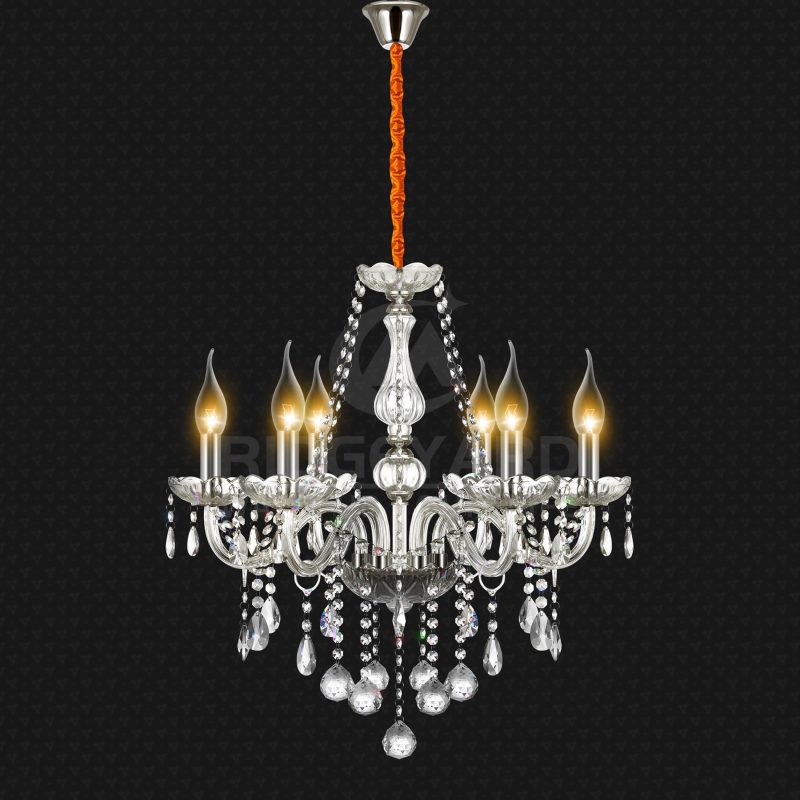 6 Heads K9 Crystal Chandelier Light - Image 10