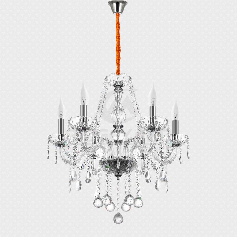 6 Heads K9 Crystal Chandelier Light - Image 4