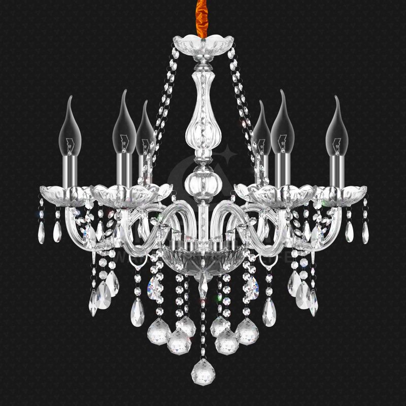 6 Heads K9 Crystal Chandelier Light - Image 7
