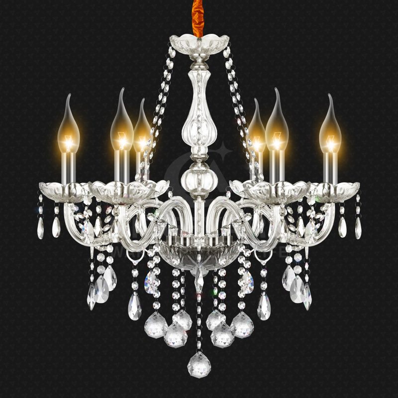 6 Heads K9 Crystal Chandelier Light - Image 9