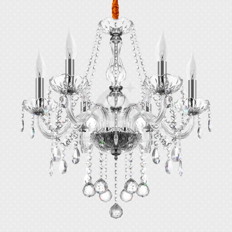 6 Heads K9 Crystal Chandelier Light - Image 3