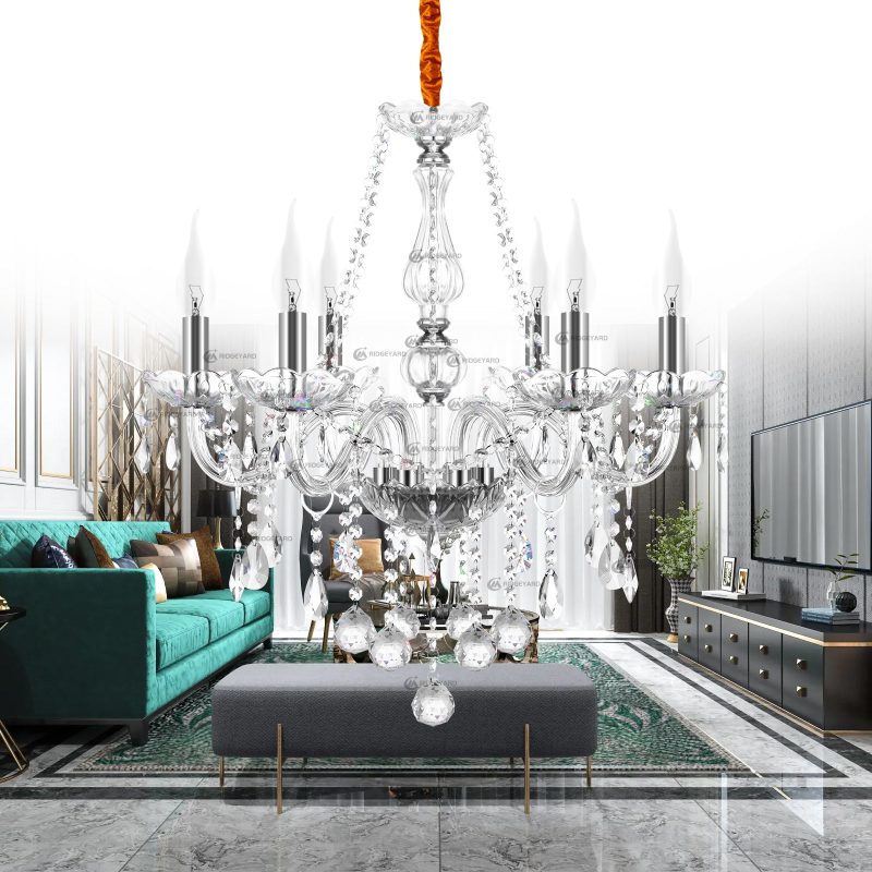 6 Heads K9 Crystal Chandelier Light - Image 6