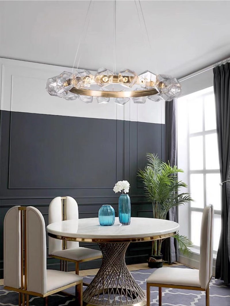 Scandinavian Modern Glass Chandelier - Image 5