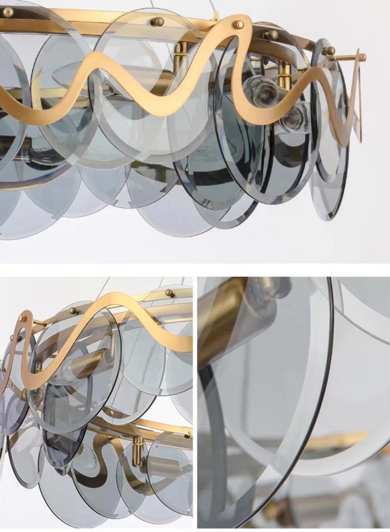 Glass Art Dining Chandelier - Image 9