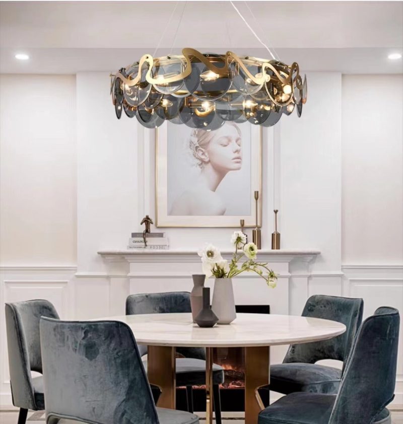 Glass Art Dining Chandelier - Image 3
