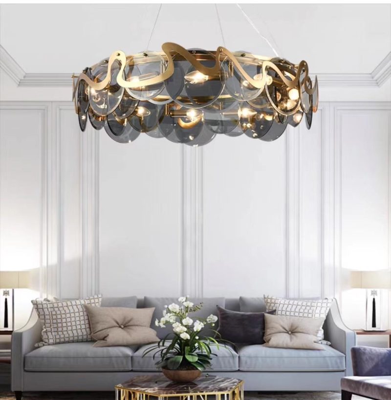 Glass Art Dining Chandelier - Image 6