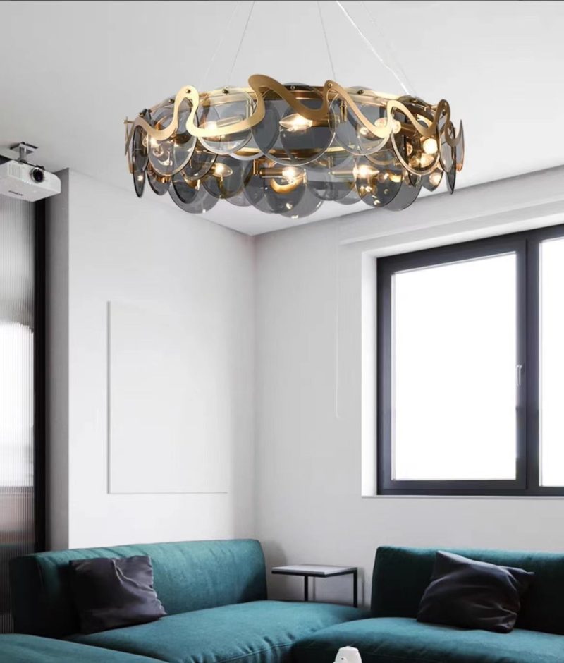 Glass Art Dining Chandelier - Image 8