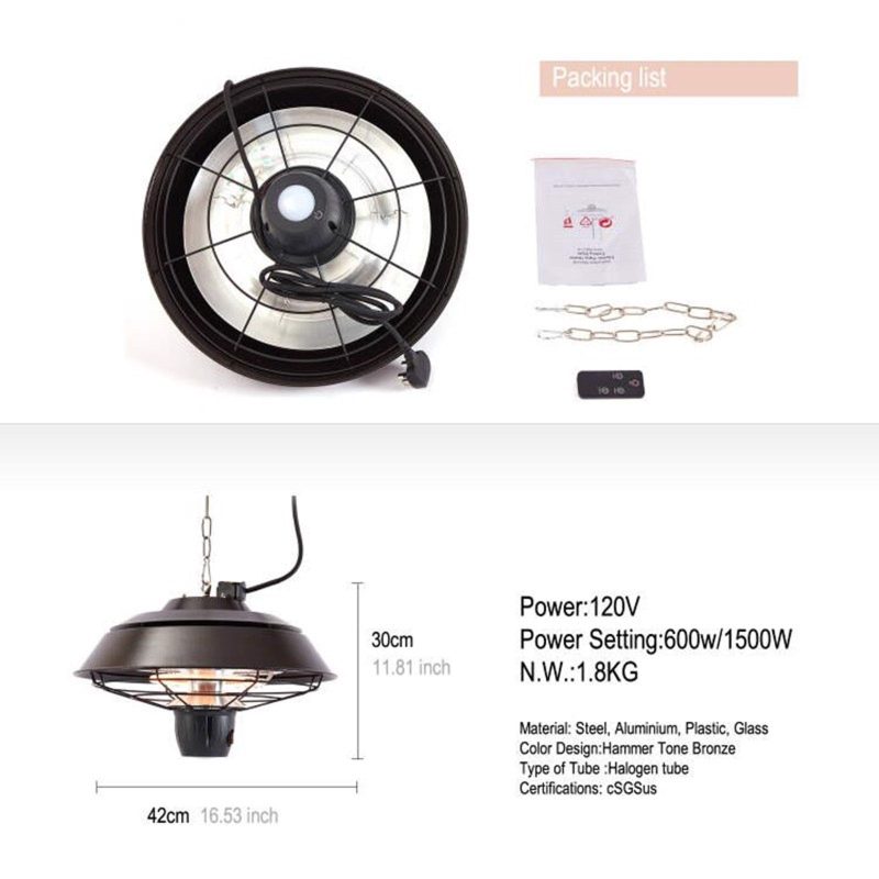 Outdoor Patio Heater Black Ceiling light - Image 10